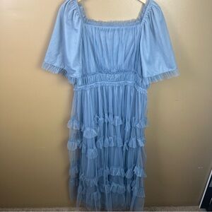 Baltic Born Dusty Blue Maxi Dress 1X